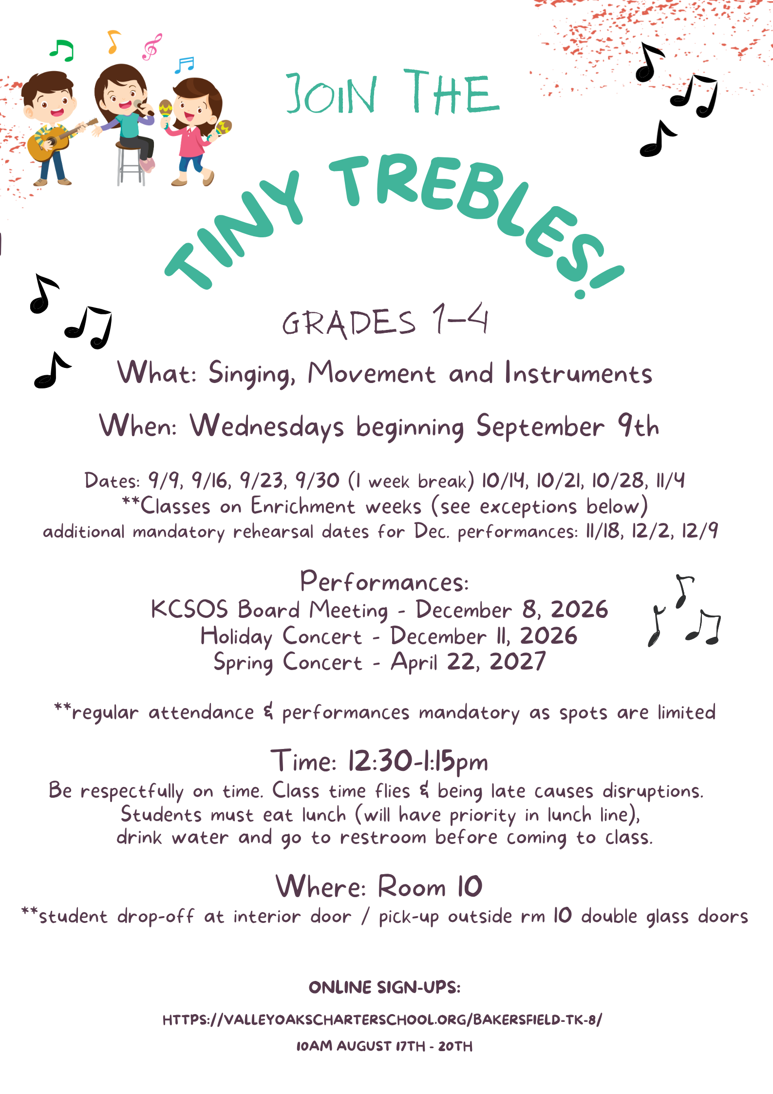 Tiny Trebles Flyer